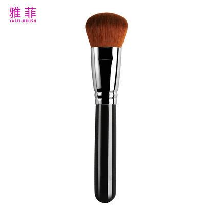A16 ทองแดง Ferrule Round Foundation Brush ใบหน้าอ่อนนุ่ม เครื่องสําอาง