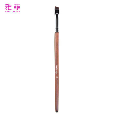 TOUCH UP 19 Custom LOGO Fine Thin Vegan Eyebrow Eyeliner Makeup Brush มือไม้