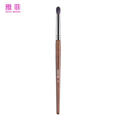 TOUCH UP 27 โลโก้ตามสั่ง หัวสัตว์ ทองแดง Ferrule มือไม้ผสม Eyeshadow Brush ด้วยมือทนทาน